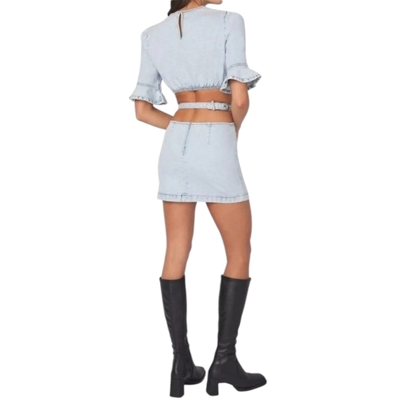 WeWoreWhat Cut Out Skirt in Indigo Comfort Super Light•XL•NWT - Picture 4 of 14